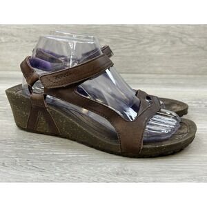 Teva‎ Cabrillo Women's Sandal Shoes Brown Leather Comfort Wedge 9 Comfort Shoes